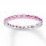 Stackable Ring Lab-Created Pink Sapphire Sterling Silver