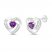 Amethyst Heart Earrings Sterling Silver