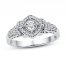 Diamond Promise Ring 1/4 ct tw Round-cut Sterling Silver