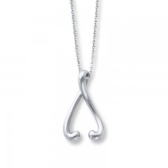 Wishbone Necklace I Wish You The Best Sterling Silver