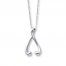 Wishbone Necklace I Wish You The Best Sterling Silver