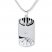 Men's Dog Tag Necklace Diamond Accent Stainless Steel