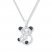 Teddy Bear Necklace 1/20 ct tw Diamonds Sterling Silver