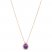 Le Vian Amethyst & Diamond Necklace 1/8 ct tw 14K Strawberry Gold 18"