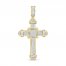 Men's Diamond Cross Pendant 1/2 ct tw Round-cut 10K Yellow Gold