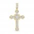 Men's Diamond Cross Pendant 1/2 ct tw Round-cut 10K Yellow Gold