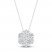 Diamond Fashion Necklace 1/4 ct tw Round-cut 10K White Gold 18"