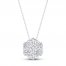 Diamond Fashion Necklace 1/4 ct tw Round-cut 10K White Gold 18"