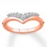 "Better Together" Diamond Ring 1/5 cttw Round-cut 10K Rose Gold