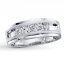 Men's Diamond Band 1/2 ct tw Round-cut 10K White Gold