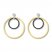 Black Diamond Circle Earrings 1/2 ct tw 10K Two-Tone Gold