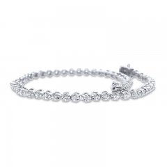 Diamond Tennis Bracelet 1 ct tw Round-Cut 10K White Gold 7"