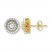 Diamond Circle Earrings 1/2 ct tw Round-cut 10K Yellow Gold