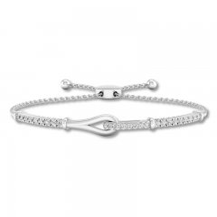 Love + Be Loved Diamond Bolo Bracelet 1 ct tw 14K White Gold