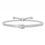 Love + Be Loved Diamond Bolo Bracelet 1 ct tw 14K White Gold