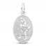 Female Softball Player Sterling Silver Charm