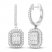 Neil Lane Diamond Earrings 3/4 ct tw Round/Baguette 14K White Gold