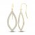 Glitter Drop Earrings 14K Yellow Gold