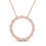 Circle of Gratitude Diamond Necklace 1/2 ct tw Round-cut 10K Rose Gold 19"