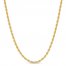 Men's Rope Chain 10K Yellow Gold 22"