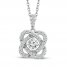 Center of Me Diamond Necklace 1/2 ct tw 10K White Gold 18"