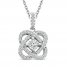 Center of Me Diamond Necklace 1/10 ct tw Sterling Silver 18"