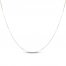 Solid Box Chain Necklace 14K White Gold 16"