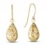 Teardrop Dangle Earrings 14K Yellow Gold