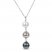 Cultured Pearl Ombre Necklace Sterling Silver 20"