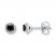 Diamond Earrings 1/2 ct tw Black/White Sterling Silver