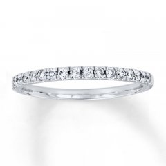 Diamond Wedding Band 1/5 ct tw Round-cut 14K White Gold