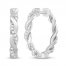 Circle of Gratitude Diamond Hoop Earrings 10K White Gold