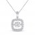 Unstoppable Love Necklace 1 ct tw 14K White Gold 19"