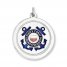 U.S. Coast Guard Charm White Enamel Sterling Silver