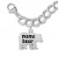 Mama Bear Charm Bracelet Sterling Silver 7