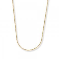 Wheat Chain Necklace 14K Yellow Gold 20" Chain