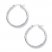 Hoop Earrings 14K White Gold 25mm