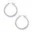 Hoop Earrings 14K White Gold 25mm