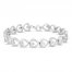 Hallmark Diamonds Heart Bracelet 1/10 ct tw Sterling Silver 7.5"