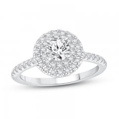 Diamond Engagement Ring 7/8 ct tw 14K White Gold