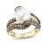 Le Vian Chocolatier Pearl Ring 1-1/5 ct tw Diamonds 14K Honey Gold