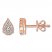 Diamond Teardrop Earrings 3/8 ct tw Round-cut 10K Rose Gold