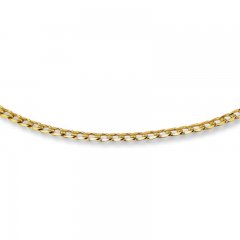 Men's Curb Link Chain 10K Yellow Gold 20" Length