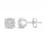 Diamond Stud Earrings 3/4 ct tw 10K White Gold