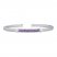 Amethyst Bar Cuff Bracelet Sterling Silver