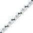 Dog Bone Bracelet 1/15 ct tw Diamonds Sterling Silver