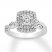 Diamond Engagement Ring 1 ct tw Emerald-cut/Round 14K Gold