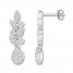 Diamond Drop Earrings 1/3 ct tw Round-cut Sterling Silver