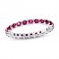 Stackable Ring Lab-Created Rubies Sterling Silver