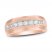 Men's Diamond Wedding Band 1/2 ct tw Round-cut 10K Rose Gold